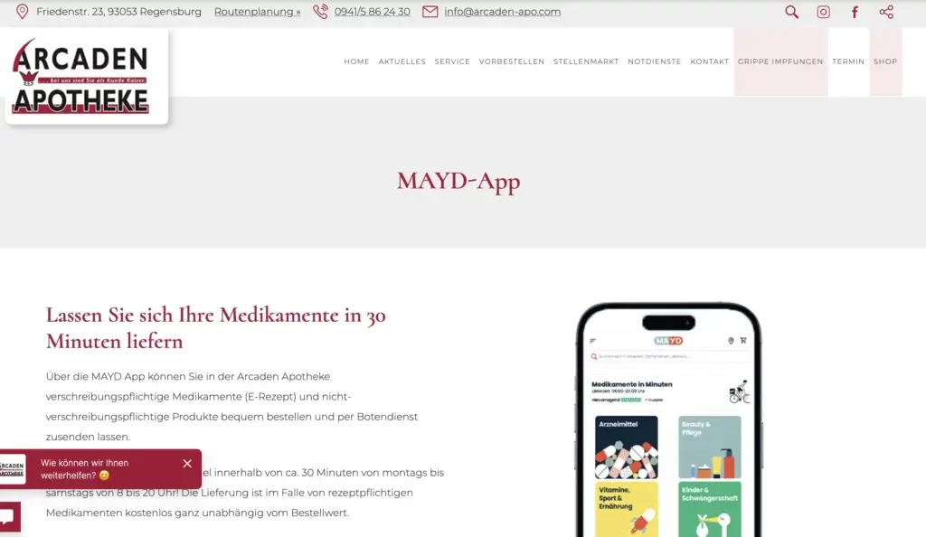 mayd app para recetas medicas en alemania